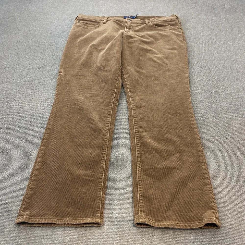Polo Ralph Lauren Pants Mens 38x30 Brown‎ Varick Slim Straight Corduroy RL Pony